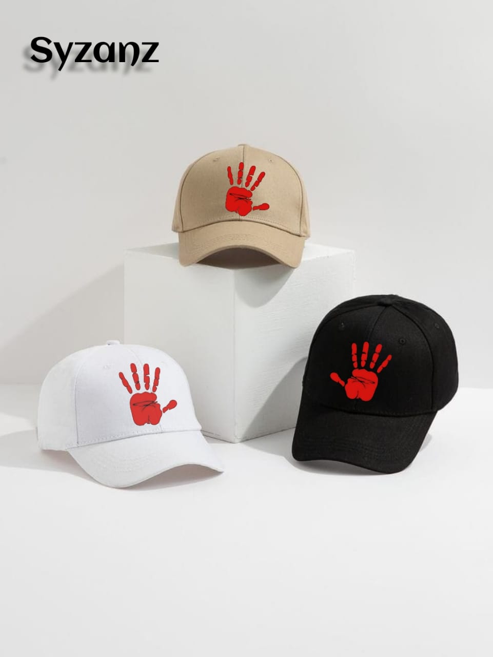 Imprint cap featuring a custom embroidered design on the front, made from breathable 100% cotton canvas fabric. The cap has an adjustable strap at the back to ensure a comfortable, personalized fit. Ideal for everyday wear, offering both style and functionality.